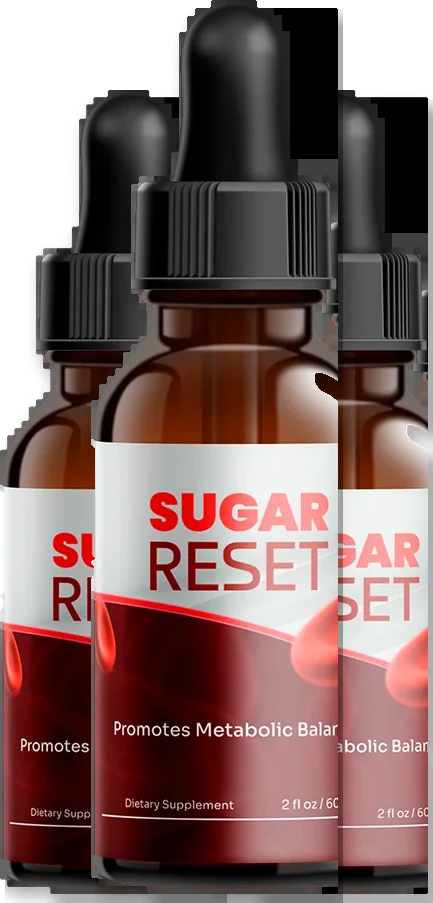Three bottles of SugarReset blood sugar support drops